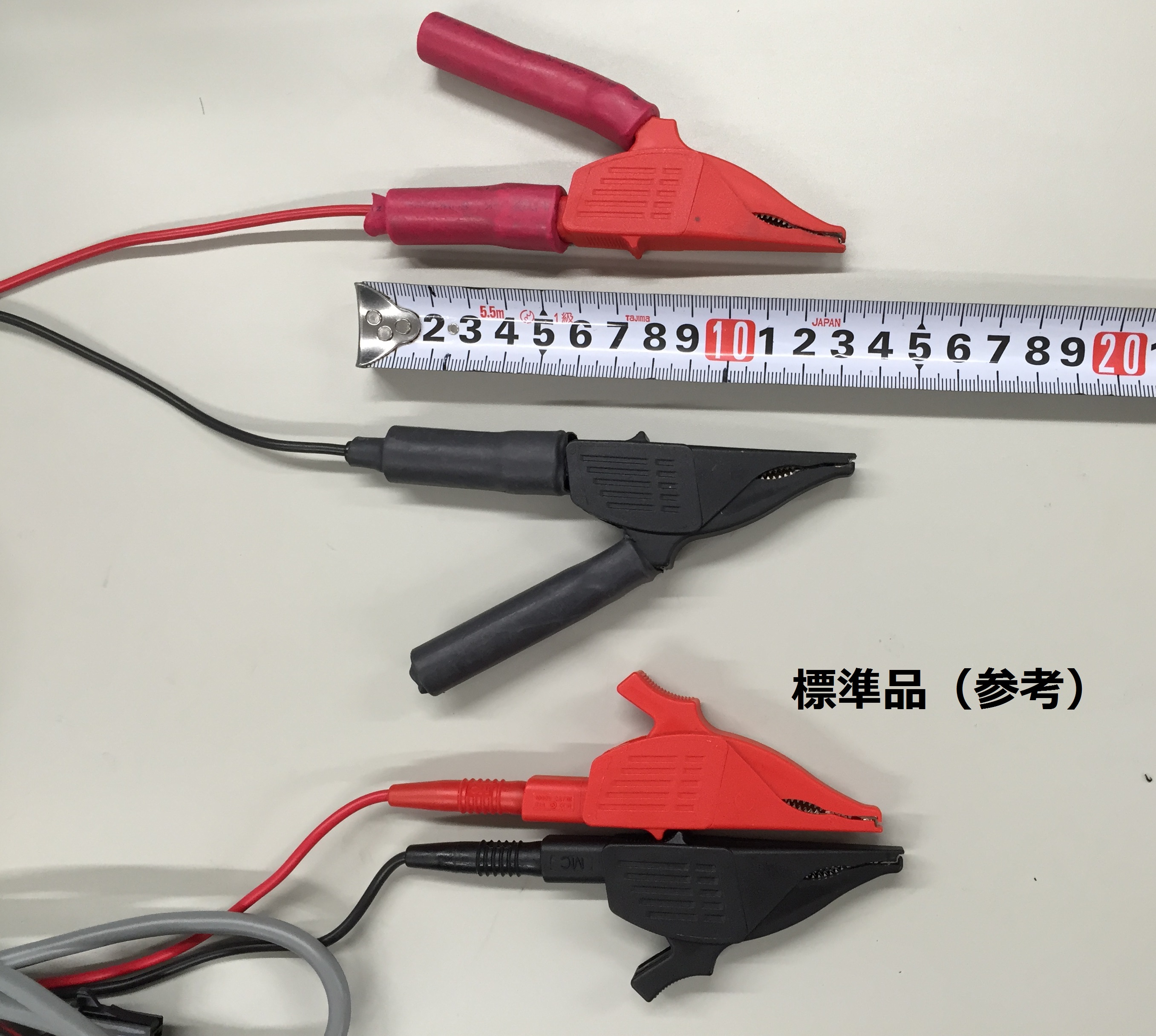 ペンチ型電圧測定用クリップ　ショートタイプ
